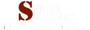 Shademakers Roofing and Construction logo with a red and white stylized S on a black background.